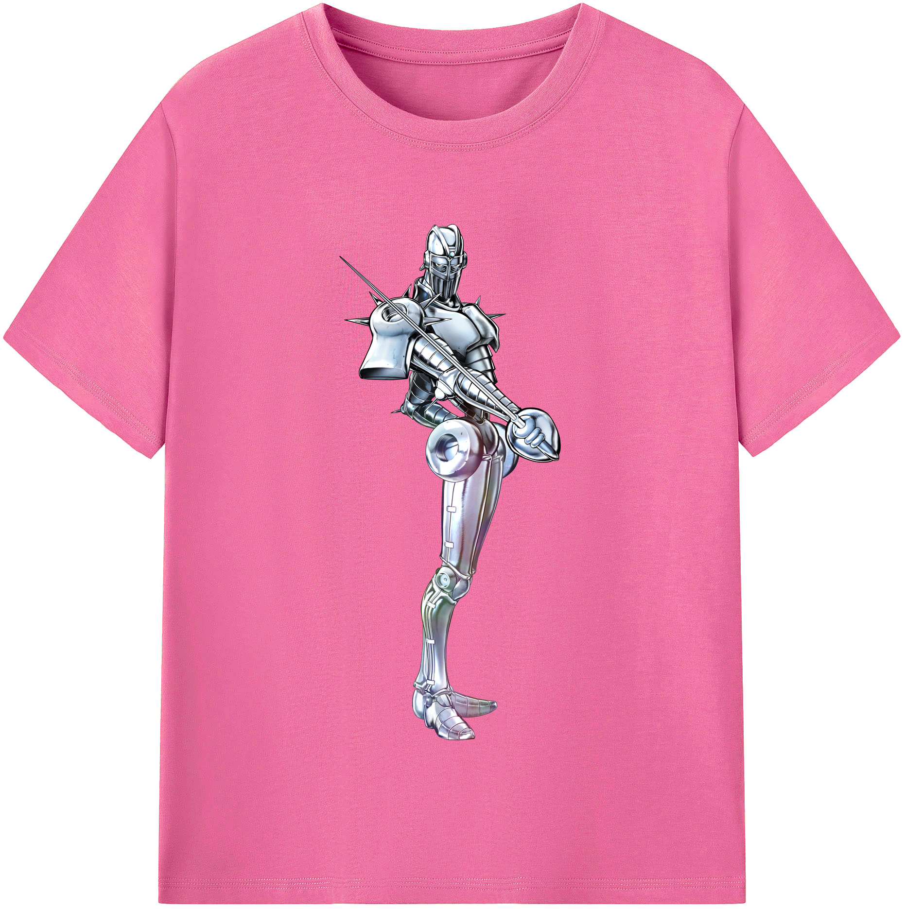 （画像用） ジョジョの奇妙な冒険 ジャン＝ピエール?ポルナレフ JoJo's Bizarre Adventure Jan Pierre Polnareff レディースカジュアルプリントTシャツ（綿100％）